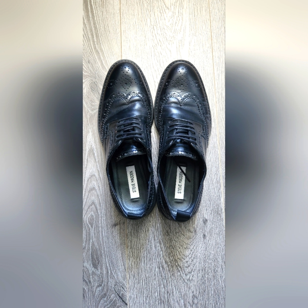 Steve Madden Black Orion Shoes Size 10